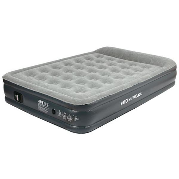 High Peak Smooth Comfort Double, Camping-Luftmatratze (hellgrau/dunkelgrau, 200 x 128cm)